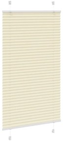 Creme Plissada Cega 75x100 cm Largura Tecido 74,4 cm Poliéster