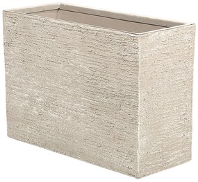 Vaso para plantas 29 x 70 x 50 cm creme EDESSA Beliani