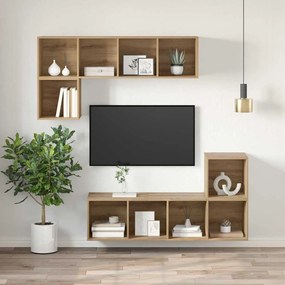 Gabinete para TV carvalho artisiano 37 x 37 x 107 cm