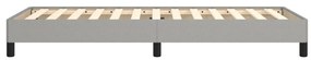 Estrutura de cama sem colchão 100x200 cm tecido cinzento-claro