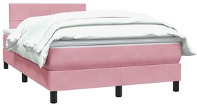 Cama com molas/colchão 120x220 cm veludo rosa