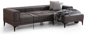 Sofá-Cama de Canto Horizon – Cinzento Escuro – 250x140 cm
