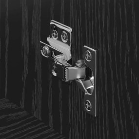 Gabinete para TV com prateleira Carvalho preto 100 x 40 x 45 cm