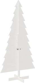 Árvore Natal decorativa 180 cm madeira de pinho maciça branco