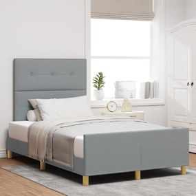 Estrutura de Cama Cinza Claro 120x200 cm Tecido