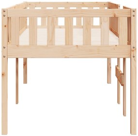 Cama de criança sem colchão 80x200 cm madeira de pinho maciça