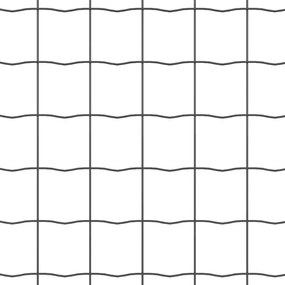 Cerca Euro da com 7 Postes em Espeto, 1,5 x 10 m, Aço Galvanizado Cinz