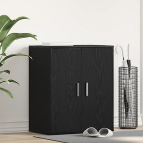 vidaXL Armário para sapatos com porta Carvalho preto 60 x 35 x 70 cm