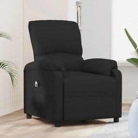 vidaXL Poltrona elevatória tecido preto