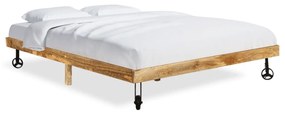 285916 vidaXL Estrutura de cama madeira de mangueira maciça 200x200 cm