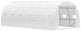 Estufa de Túnel 600x300x200cm com Porta Enrolável 12 Janelas Cobertura
