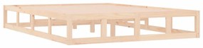 Estrutura de cama casal 135x190 cm madeira maciça