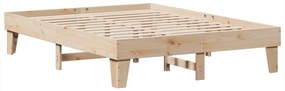 Cama sem colchão 160x200 cm madeira de pinho maciça