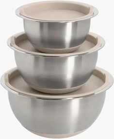 Conjunto de taças em aço inoxidável com tampas Vero, conjunto de 3