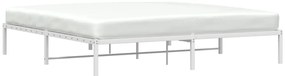 Estrutura de cama 193x203 cm metal branco