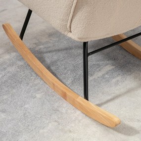 Poltrona Baloiço Poltrona de Sala de Estar Oscilação de 40° com Pés de