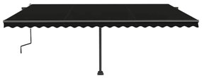 Toldo retrátil manual independente 500x350 cm antracite