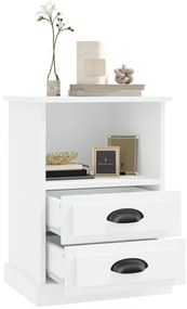 Mesas de cabeceira 2 pcs 43x36x60 cm branco