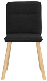 Cadeiras de jantar 6 pcs tecido preto
