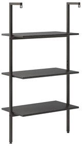 Unidade 3 prateleiras inclinada 64x35x120,5 cm preto