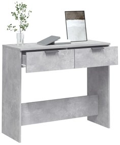 Mesa consola 90x36x75 cm derivados de madeira cinzento-cimento