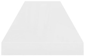 Prateleira de parede suspensa 90x23,5x3,8 cm MDF branco
