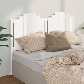 vidaXL Cabeceira de cama 156x4x110 cm pinho maciço branco