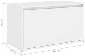 Banco de corredor 80x40x45 cm derivados de madeira branco