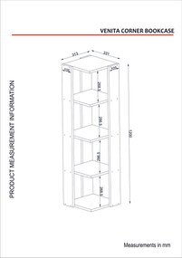 Estante Venita – Branco – 31,3x120x33,1 cm | Tribo Home