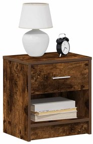 Mesa de cabeceira com gaveta 39x28x41 cm carvalho fumado