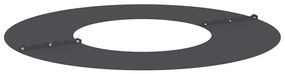 Vaso de Metal Preto Metal 60 x 60 x 1.3 cm Inserções Decorativas