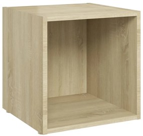 8 pcs conjunto móveis de TV derivados madeira carvalho sonoma