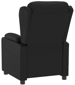 Poltrona reclinável elétrica couro artificial preto