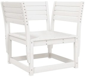 5 pcs conjunto lounge de jardim madeira de pinho maciça branco