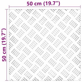 2 Unidades de Placas de Alumínio Antiderrapantes vidaXL 50x50 cm