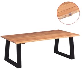 Mesa de centro em madeira de acácia maciça 110x60x40 cm