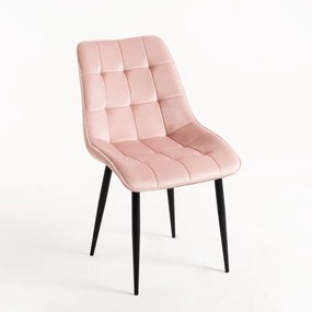 Cadeira Cade Veludo - Rosa