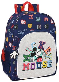 Mochila Escolar Mickey Mouse Clubhouse Only One Azul Marinho (33 X 42 X 14 cm)