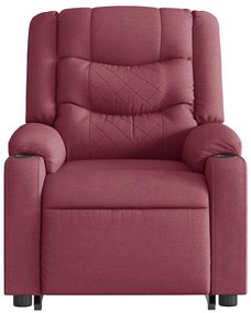 Poltrona de massagens reclin. elevatória tecido vermelho tinto