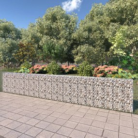 vidaXL Muro gabião com tampas aço galvanizado 600x30x100 cm