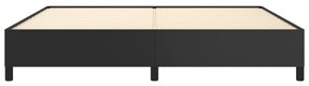 Estrutura de cama 200x200 cm couro artificial preto