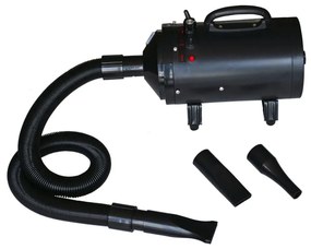 vidaXL Secador cães com 3 bicos 2400 W preto