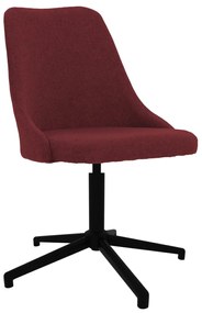 vidaXL Cadeira de escritório giratória tecido vermelho tinto