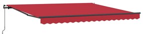 Toldo Vermelho Manual Vermelho 400 × 300 cm Poliéster