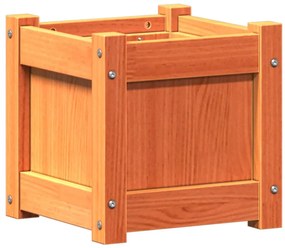 Vasos/floreiras de jardim 2 pcs pinho maciço castanho cera