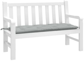 vidaXL Almofadão banco jardim 120x50x7cm mesclado cinza-claro