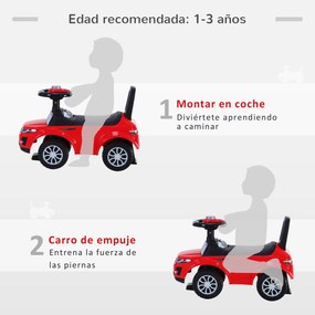 HOMCOM Quad andarilhos Carro Infantil sem Pedais para Bebê Estilo de C