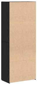 Aparador Preto em Carvalho - 60 x 32 x 153 cm - Madeira engenheirada