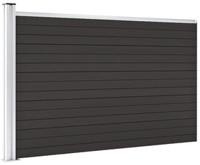 Painel de vedação WPC 175x105 cm preto