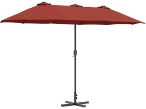 Guarda-sol de Jardim Terracota 380 x 196 x 235 cm